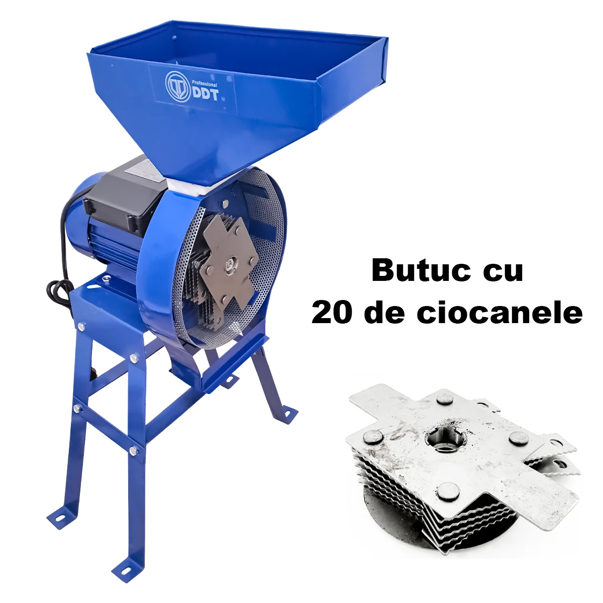 Moara electrica cu suport pentru cereale DDT, Putere 3500 W, Viteza 3000 rpm, Debit 200 kg/h [7]
