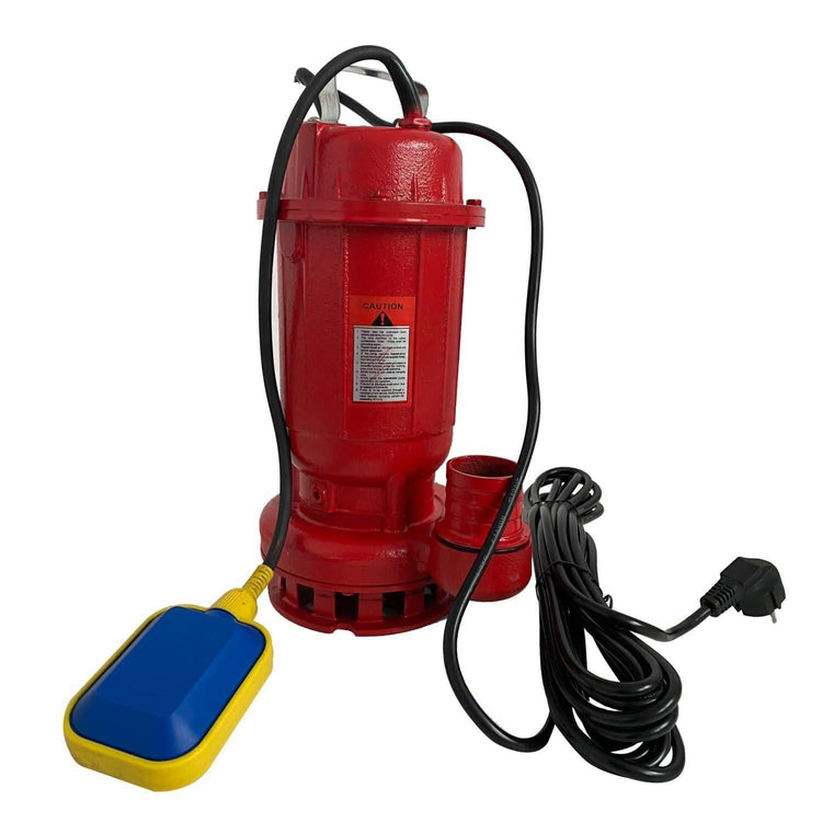 Pachet promo Pompa apa murdara din fonta DDT rosie WQD10 cu plutitor, 1100 W, 15 m³/h + Furtunul de pompier 2'' 20 m, 8 bari, cu cuple [2]