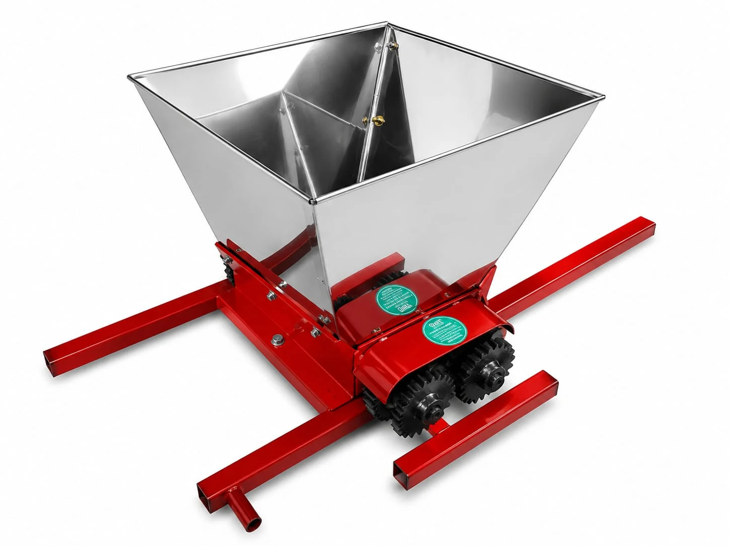 Zdrobitor manual de struguri DDT, Cuva inox 25 l, Capacitate 300 kg/h, Culoare rosie [3]