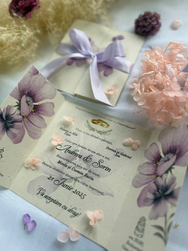 Invitatie floare mov [2]