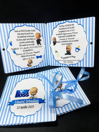 Invitatii Botez - Invitatie Botez Baby Boss