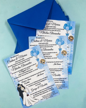 Invitatii Botez - Invitatie Botez Baby Boy