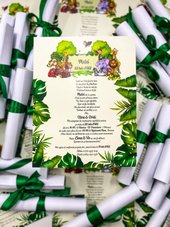 Invitatii Botez - Invitatie Botez Jungle