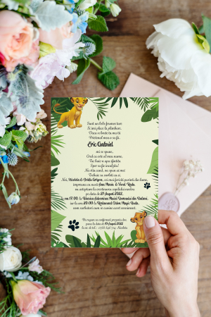 Invitatii Botez - Invitatie Botez King Lion