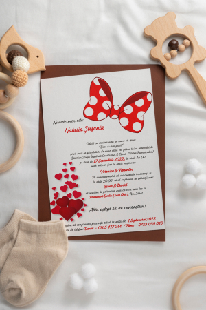 Invitatii Botez - Invitatie Botez Minnie