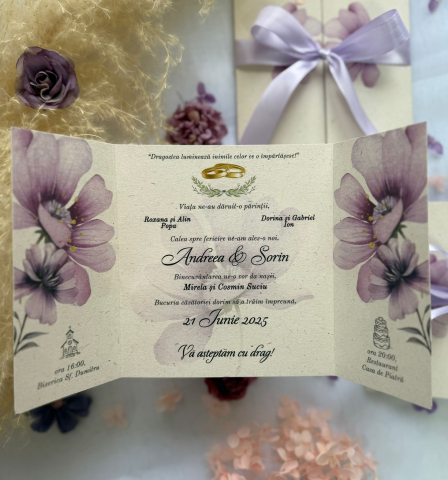 Invitatie floare mov [0]