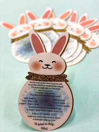 Invitatii Botez - Invitatie Iepuras
