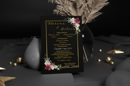 Invitatii Nunti - Invitatie Nunta All Black