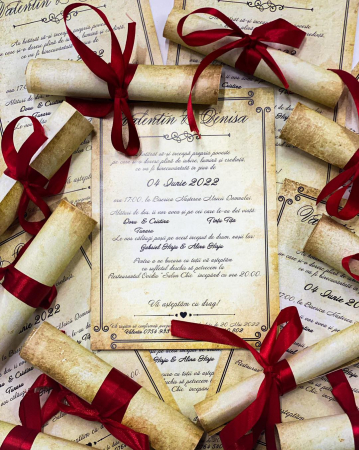 Invitatii Nunti - Invitatie Pergament