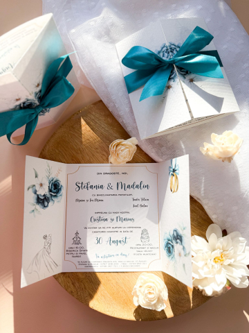 Invitatii Nunti - Invitatie stil carticica