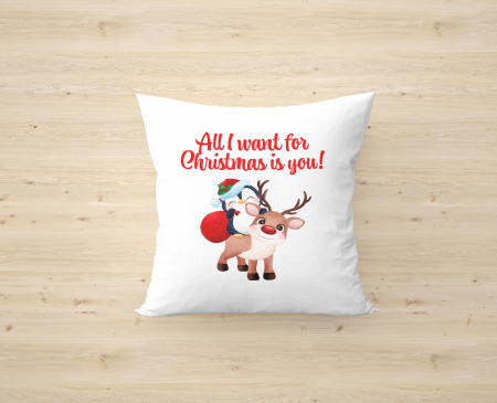 Perne personalizate - Perna "All I want for Christmas..."
