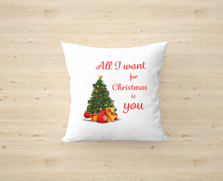 Perne personalizate - Perna "All I want for Christmas..."