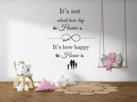 Stickere de perete - Sticker decorativ " It's not about how big is the House..."