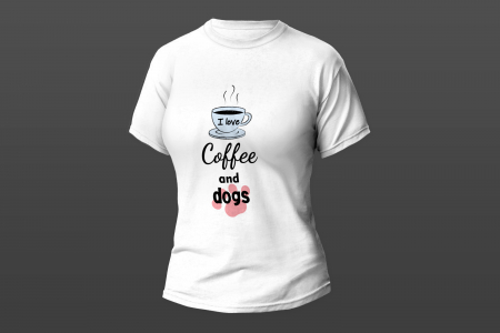 Dama - Model tricou "I love coffee"