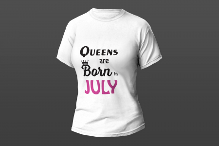 Tricouri personalizate - Queens are born in July