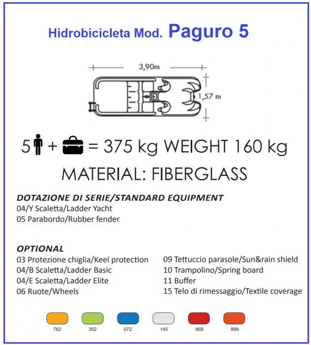 Hidrobiciclete Paguro 5 persoane [4]