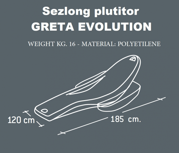 Sezlong plutitor Greta Evolution polietilena [6]