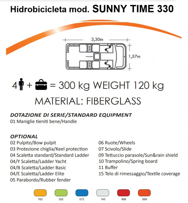 Hidrobicicleta 4 persoane - Sunny Time 330 [3]