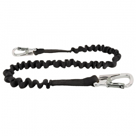 Articole nautice - ELASTIC SAFETY LINE 2 -  linie de siguranta cu 2 carlige din aluminiu