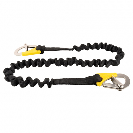 Articole nautice - ELASTIC SAFETY LINE 2 -  linie de siguranta cu 2 carlige din inox
