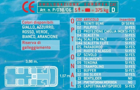 Hidrobiciclete 5 persoane fibra de sticla Sunny Time Special Martini Nautiche Costruzioni [6]