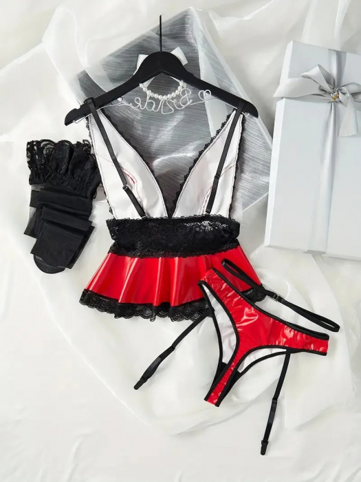 Set Lenjerie Red Velvet Lust [5]