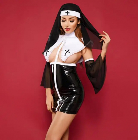 Costum Lenjerie Sister Sin – Calugarita Obraznica [4]