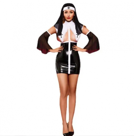 Costum Lenjerie Sister Sin – Calugarita Obraznica [3]