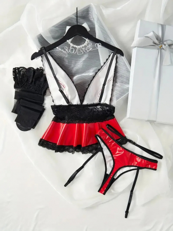 Set Lenjerie Red Velvet Lust [4]