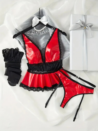 Set Lenjerie Red Velvet Lust [2]