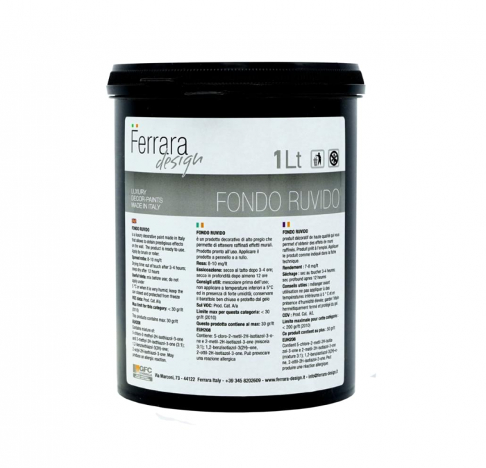 Amorsa pentru vopsea decorativa, Fondo Ruvido, Ferrara Design, alba, 1l [1]
