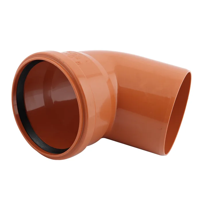 Cot PVC canalizare exterioară cu inel, D 400 mm, 45°, portocaliu [2]
