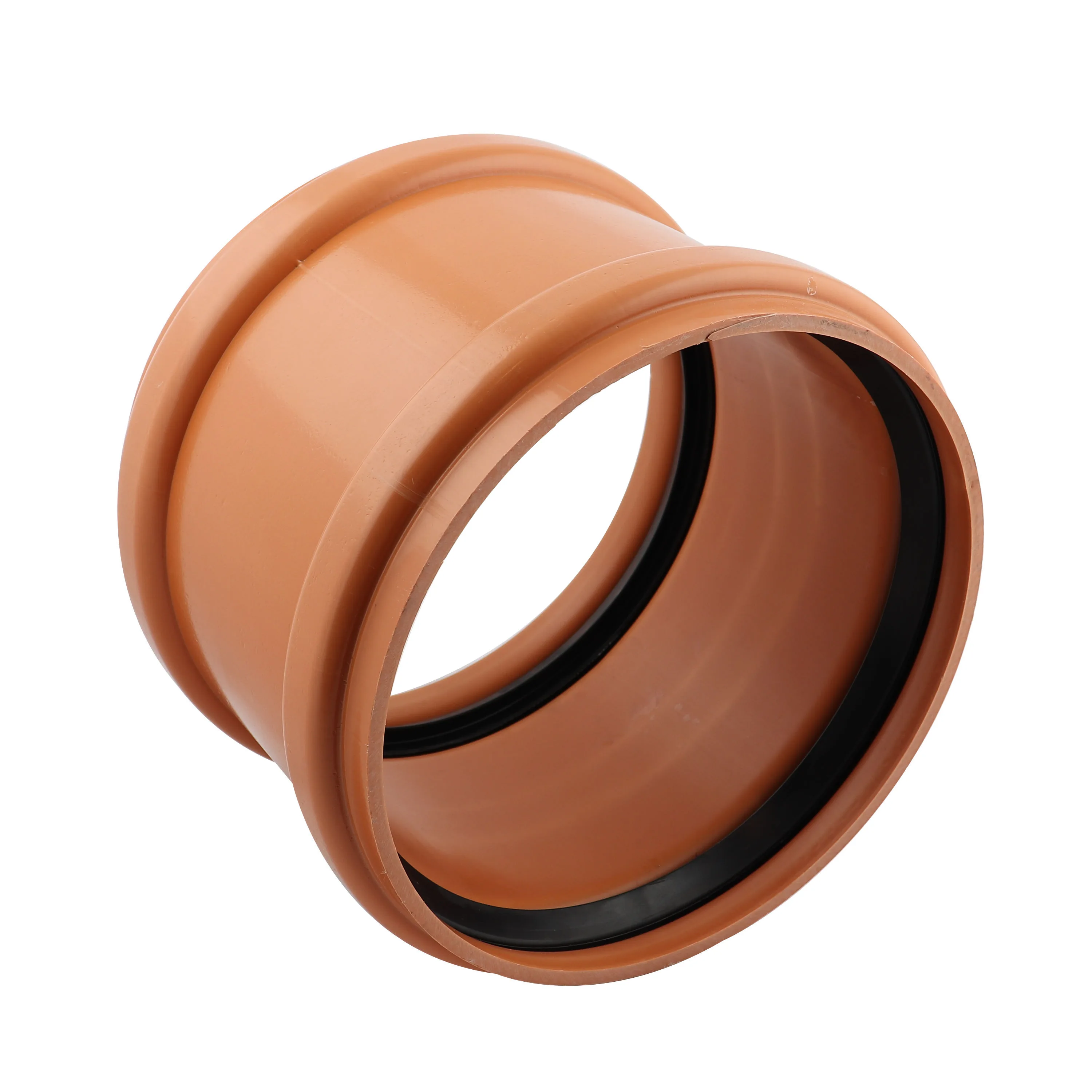 Mufă PVC cu inel D 315 mm, pentru îmbinare țevi, portocaliu [2]