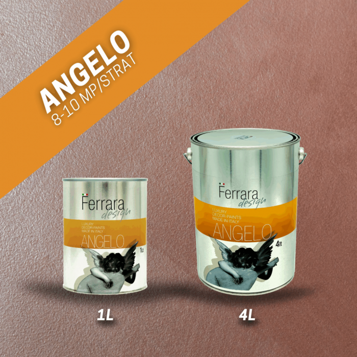 Vopsea decorativa Angelo, Ferrara Design, argintie, pe baza de apa, pentru interior [1]