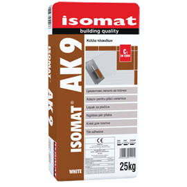 Adezivi - Adeziv pe bază de ciment, pentru plăci, Isomat, gri, AK9, 25kg