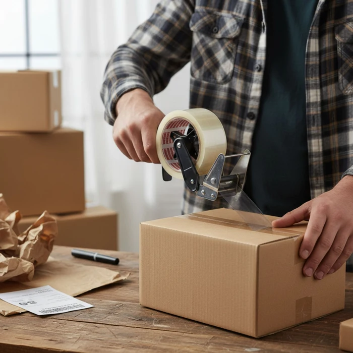 Accesorii tencuieli - Banda scotch transparenta 48 mm x 60 m