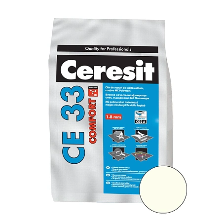 Var - Chit de rosturi gresie si faianta Ceresit CE 33, alb, interior, 2 kg