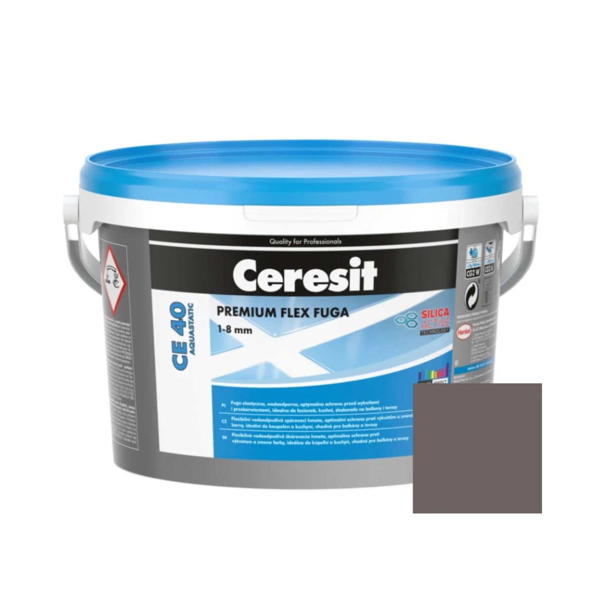 Produse - Chit de rosturi gresie si faianta Ceresit CE 40, antracit, interior / exterior, 2 kg