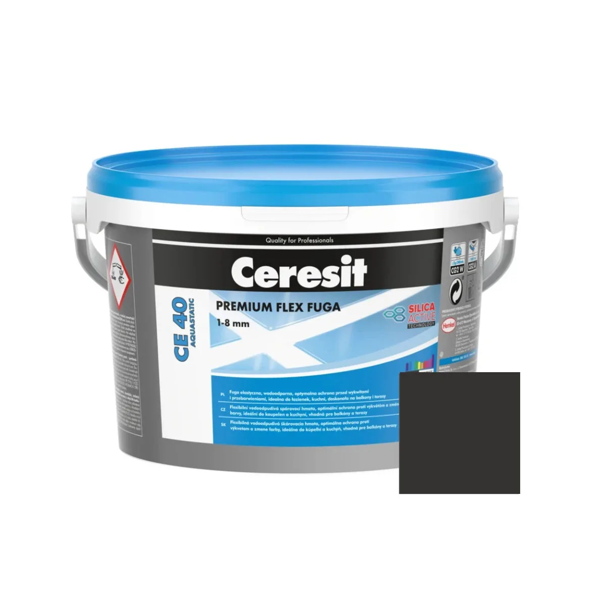 Produse - Chit de rosturi gresie si faianta Ceresit CE 40, coal, interior / exterior, 2 kg