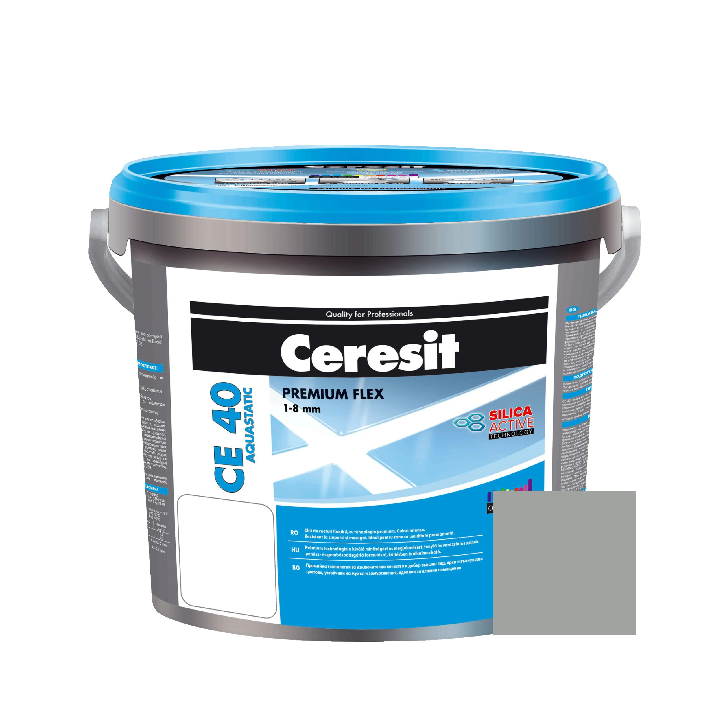 Produse - Chit de rosturi gresie si faianta Ceresit CE 40, gri, interior / exterior, 5 kg