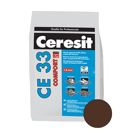 Tencuieli si mortare - Chit rosturi Ceresit CE 33, interior, chocolate, 2 kg