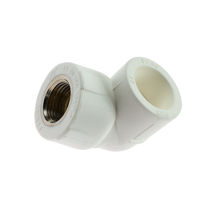 Electrice,termice,sanitare,tevi si fitinguri - Cot PPR, D 20 mm x 1/2", filet interior, alb, 90 grade