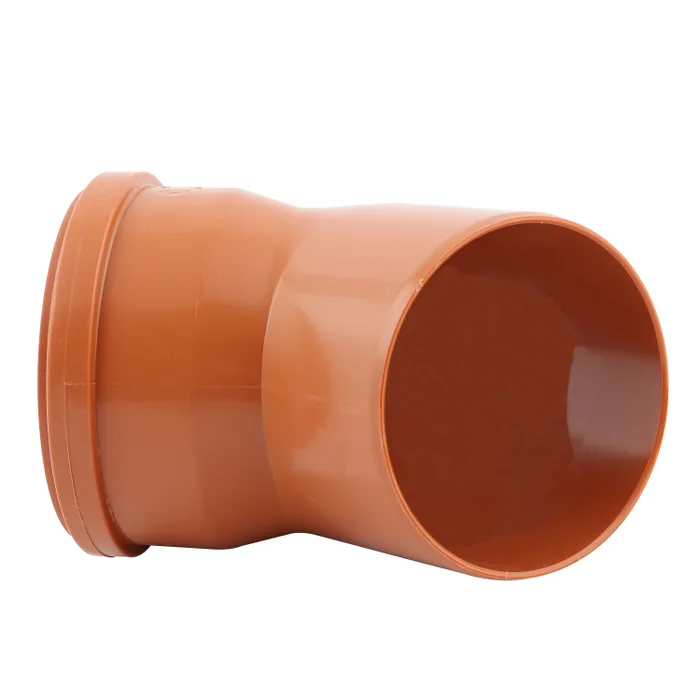 Cot PVC canalizare exterioară cu inel, D 400 mm, 45°, portocaliu [3]