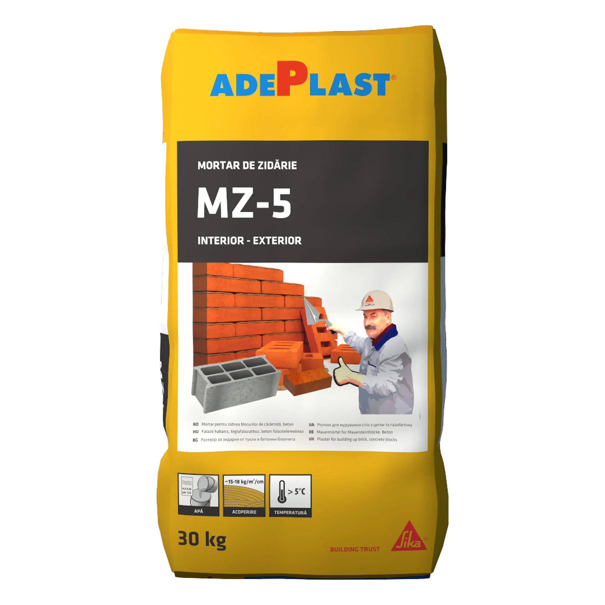 Mortare - Mortar pentru zidarie Adeplast MZC 50, interior/exterior, 30 kg