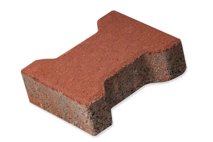 Pavele - Pavaj autoblocant, cu cant, beton, rosu, 20 x 16.5 x 6 cm