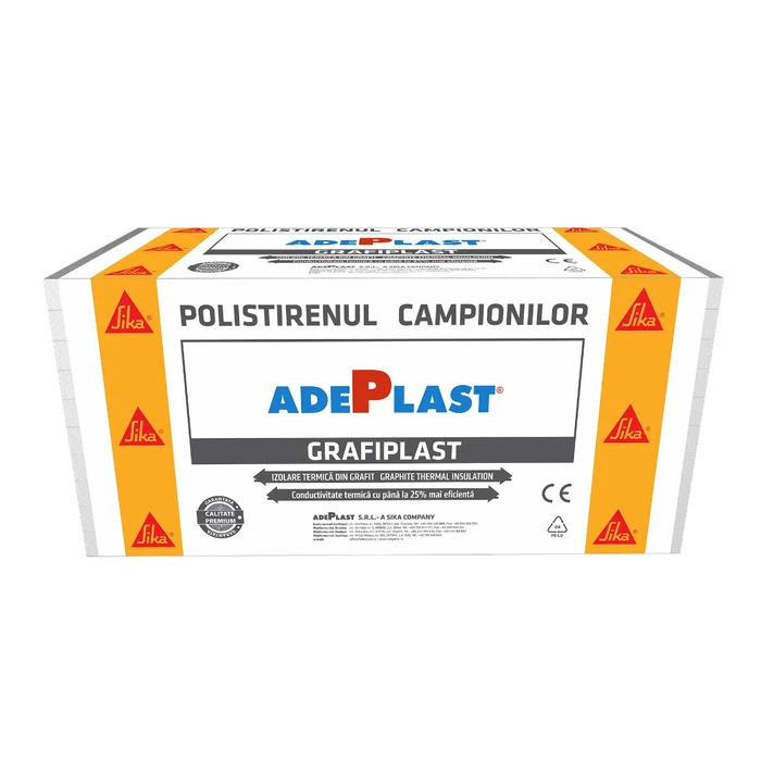 Izolatii - Polistiren expandat pentru fatada, SIKA EPS 80 grafitat, 10 cm