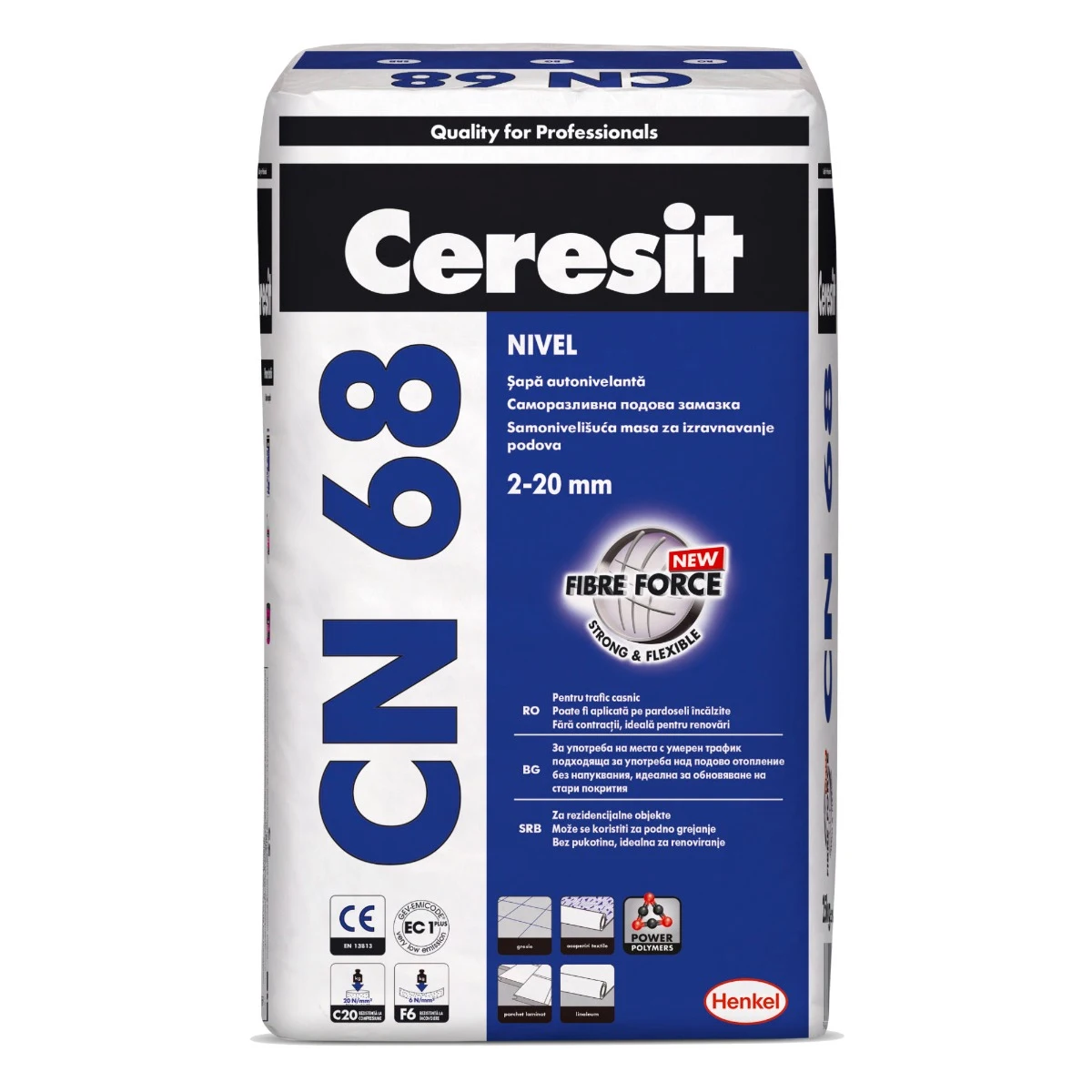 Mortare - Sapa autonivelanta Ceresit CN 68, interior, 25 kg