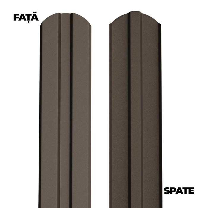 Garduri metalice - Sipca metalica gard maro 8017 mat rotunda 1500 x 0.5 mm