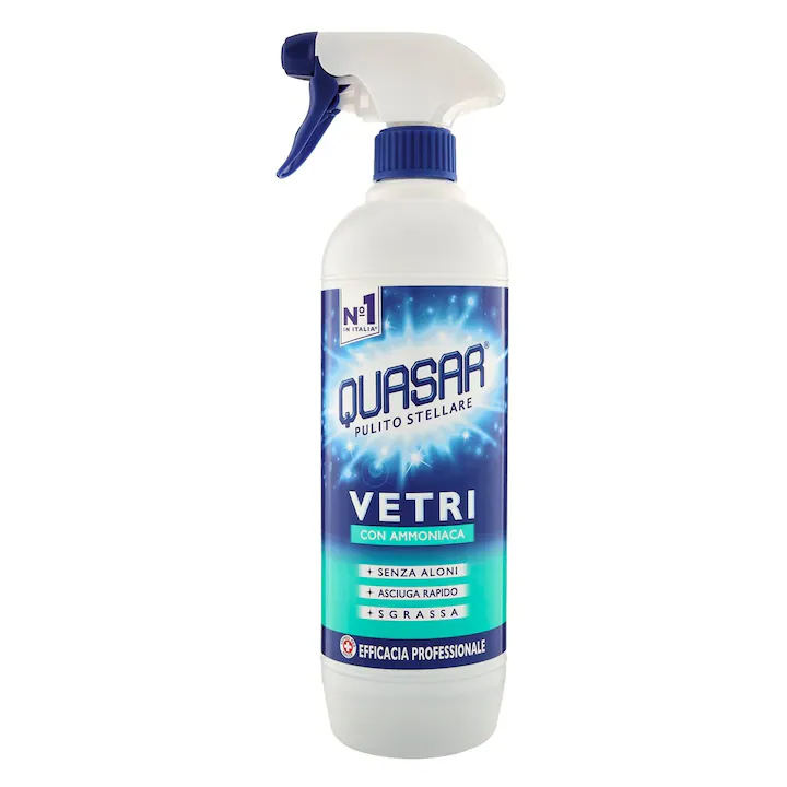 CASA SI MENAJ - Solutie Curatare Geamuri cu Amoniac Quasar, 580 ml