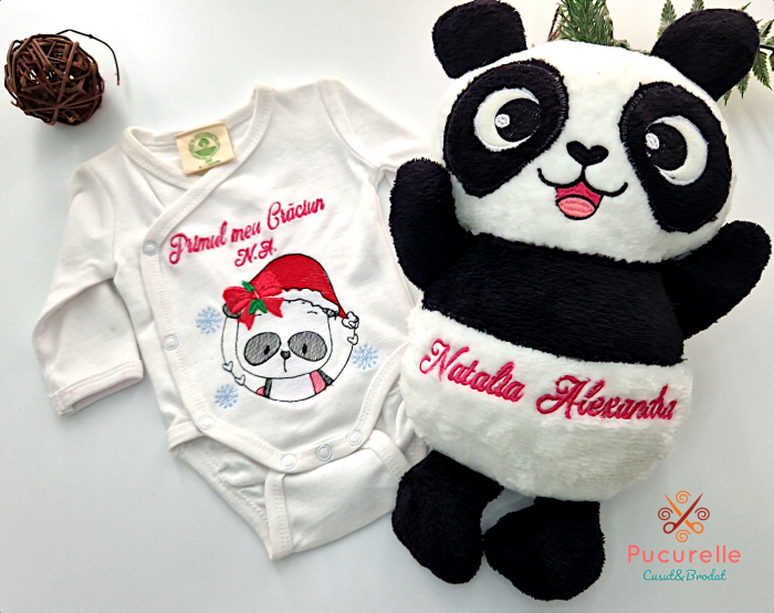 Set personalizat jucărie și body "Panda Love" [1]
